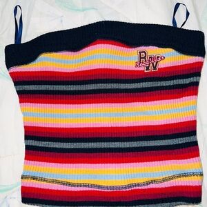 Vintage Rocawear Knit Multicolor Striped Tube Top
